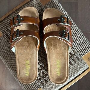 Alegria by PG Lite, cognac red, 2 buckle strap slides
39 (7.5-8)